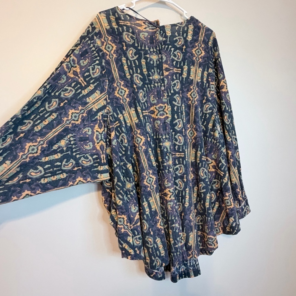 Free People Navy and Gold Tunic Top - Picture 5 of 9